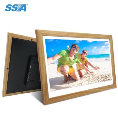 China Large Size Bulk Wifi Clock 15.6 Inch Power Adapter LCD Wall Mount Digital Photo Frame for sale