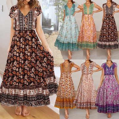 China Full dress women's casual wear women's dresses new fashion dress women's wholesale lace print breathable bridesmaid for sale