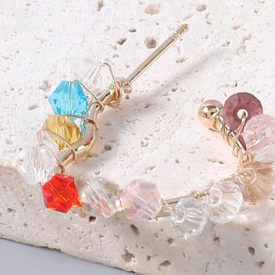 China Flexible Women Vintage Korean Fashion Dangle ResinCute Earrings Crystals Party Colorful Heart Flower Jewelry Women Retro for sale