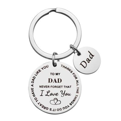 China Cozy Papa Birthday Gift Te Quiero PAPA Keyring Daddy Fathers Day Dad Keychain Men Father Party Gift Keychain For Men's Car for sale