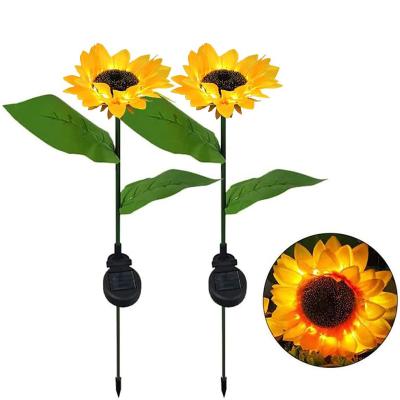 China Outdoor Led Solar Decor Light Jiexuan Sunflower Sunflower Garden Patio Porch Walkway Decor Light Motion Sensor Simulation Flower Lawn Lamp for sale