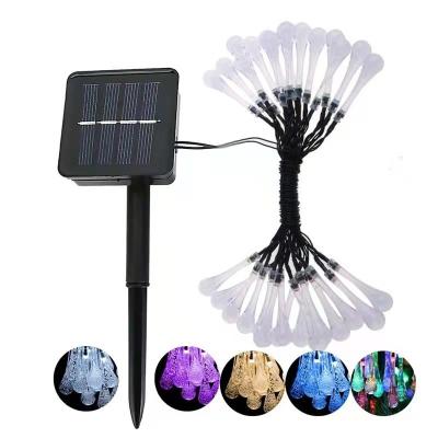 China Custom Shape Drop Shape Solar Water Fairy Lights Waterproof Solar Led String Lights For Valentine's Day Decoration for sale