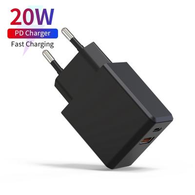 China Charging for type c 20w 18w palladium wall charger type c usb adapter 20w power c cell phones EU USA plug usb-c for 12/11 fast charger for sale