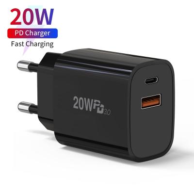 China Charging For Type C Mobile Phones Charger Wall Charger Adapter For iPhone Pro 20w USB-C Original 11 PD Max Fast Wall Charger for sale