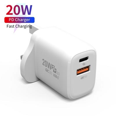 China Charge For Type C Mobile Phones Power Adapter High Quality Sale Good For Iphone USB 20W Wall EU UK USA AU Plug Palladium Charger for sale