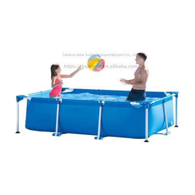 China PVC 450*220*84cm Metal Frame Small Family Rectangular Pool Swimming Outdoor for sale