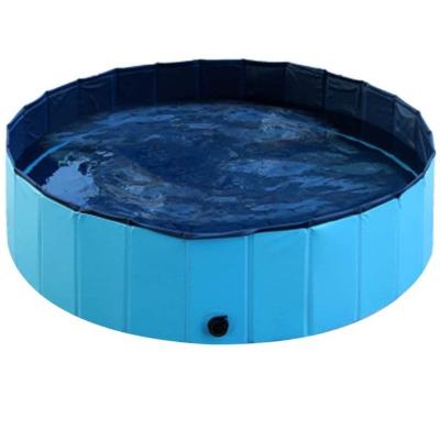 China PVC 30*10cm Foldable PVC pet ice bath tub cold plunge dog bath inflatable Dog swimming pool for sale