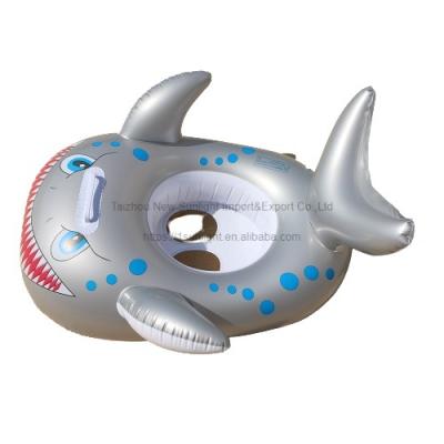 China Durable Eco-friendly PVC Inflatable Swimming Ring For Kids Cartoon Shark Swimming Circle for sale