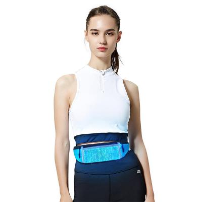 China Women And Men Sports Waterproof Adjustable Waist Bag Mobile Phone Frame Running Belt Luminous for sale