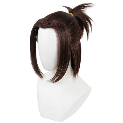 China Fashionable Brown Cos Wig Dark Brown Beauty Taxi Driver Led High Temperature Silk Cos Wig Hair for sale