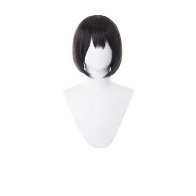 China Fashionable Black Synthetic Hair Flip Part Natural Japanese Animation Cartoon Show Role Playing Female Wig for sale