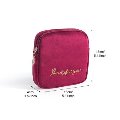 China Mini Makeup Organizer Female Hygiene Sanitary Napkins Container Easy Travel Fashion Cosmetic Bag for sale