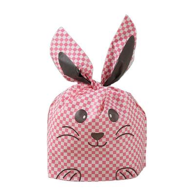 China D&P 10pcs Cute Gift Rabbit Ear Cookie Bag Favor Bag For Candy Cookies Snack Package Wedding Favors Gifts Easter Baking Decoration for sale