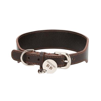 China Personalized Custom Italian Leather Luxury Dog Collar Leash Pets Products Manufacturer for sale