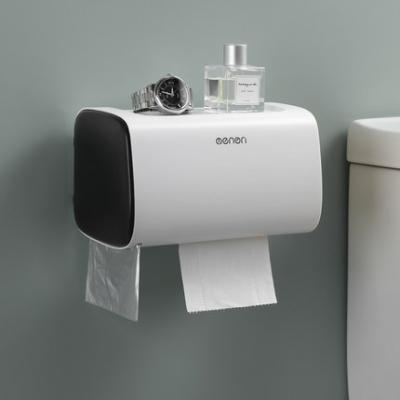 China Easy Assembly Bathroom Roll Wall Mount Toilet Paper Holder Tissue Paper Accessory Box for sale