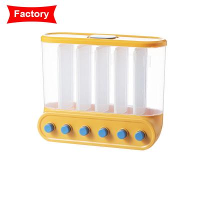 China Multi-Function Wall-Mounted Grain Pest Control Grain Storage Box Transparent And Obvious Wall-Mounted Kitchen Storage Box for sale