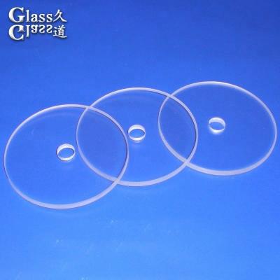 China Antique Style High Temperature Resistant Borofloat Glass Wafer with Holes 1- Style for sale