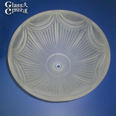 China Streetlight Optics and Lighting Parts Glass Shade Cover with Frosted Glass Halogen Lamp for sale