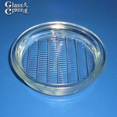 China Custom molded borosilicate glass lens for LED light Tempered glass cover and shade for sale