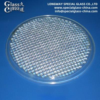 China Lentes de cubierta de vidrio de borosilicato prensado para focos y luz difusa en venta