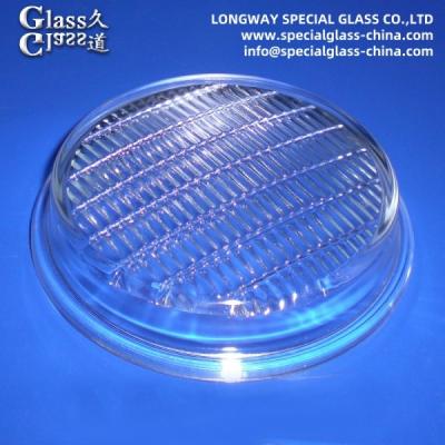 China Lente de cubierta de lámpara de vidrio de borosilicato moldeado para piscinas en venta