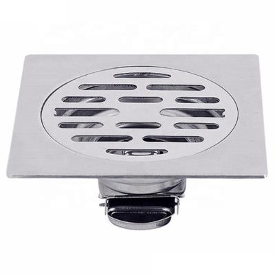 China Modern Square Balcony Toilet Bathroom Drainage SS 4 Inch Anti-odor Square Shower Covers Stainless Steel Floor Drain for sale