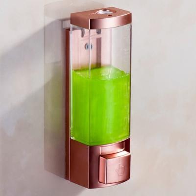 China 250ml Modern Stylish Plastic Soap Dispenser Manual Liquid Soap Dispenser Rose Gold Single Hand Sanitizer for sale