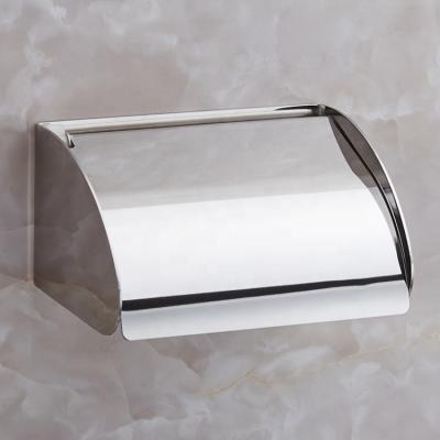 China Modern Practical Metal Tissue Holder With Shelf Stainless Steel Waterproof Toilet Paper Holder For Bathroom for sale