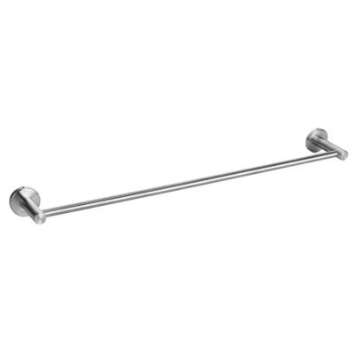 China Modern Wall Mounted Bathroom Accessories 304 Stainless Steel Towel Rack 24 Inch Brushed Single Towel Holders for sale