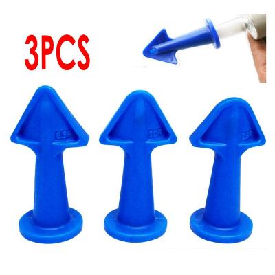 China Multi Functional 3 Pcs Caulk Silicone Caulking Tools Putty Epoxy Piston Accessories Caulking Nozzle for sale