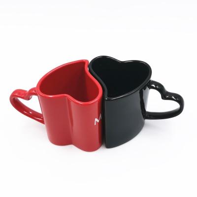 China Viable Factory Provides Heart Shaped Ceramic Mug for sale