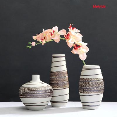 China Minimalist Ceramic Flower Vase Customized Modern Vase Support Europe Style Minimalist Elegant Floor Flower Pot for sale