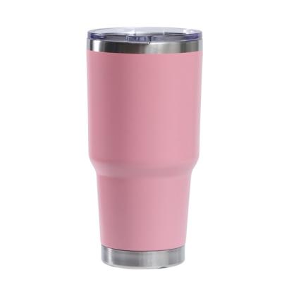 China Business the fine quality 304 stainless steel double color spray plastic portable car vacuum cup for sale