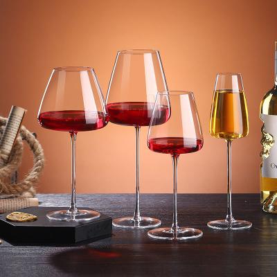 China Directly Drinking Hot Wine Cup Grape Red Wine Glasses Hand Cup Crystal Blown Champagne Luminous European Style Transparent Goblet for sale