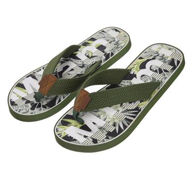 China Fashion Trend Customized Comfortable Strap Soft Toe Post Print Press Pattern Eva Upper Outdoor Female Sandals Flip Flops for sale