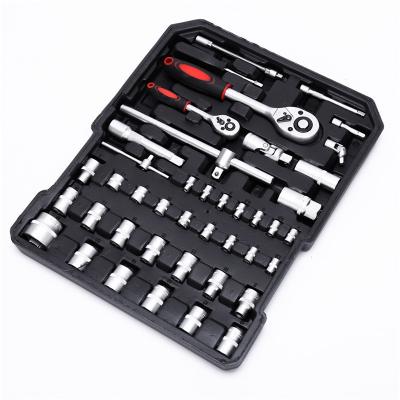 China 187 piece hardware tool set with aluminum pull rod box portable carry-on multi-function toolbox set for sale