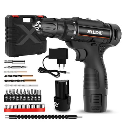 Chine 27pcs electric drill with two battery accessories Professional Manufacture Cordless Drill Battery Mini Electric Hand Drill à vendre