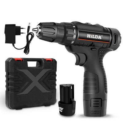 China Professional impact cordless drills with one battery 12v household lithium power tools,mini electric drill for sale