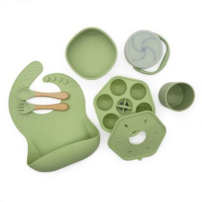 China BPA Free Baby Food Container Reusable Heat Resist Bite Silicone Egg Molds Baby Food Freezer Tray With Lid Baby Food Storage Container for sale