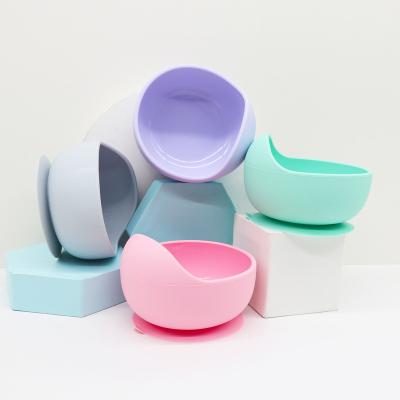 China Silicone Baby Bowl Bpa Food Grade Silicone Baby Suction Free Non-Toxic Bowl Baby Feeding Bowl for Toddlers for sale