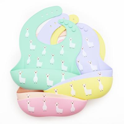 China Wholesale Washable Baby Bib Custom Logo Waterproof Feeding Children Silicone Bibs Baby Silicone Bib Set for sale