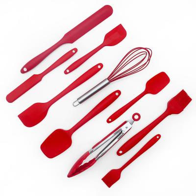 China 11 Pcs Silicone Spoon Kitchen Tableware Sustainable Kitchen Tools Cooking Set Kitchenware Utensils Accessories Home Kitchen Set for sale