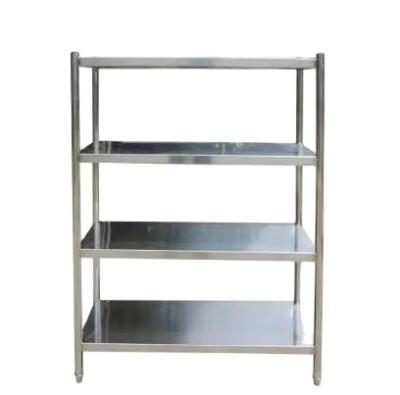 China Goods Storage Assembled Commercial Kitchen With Custom Thickened Stainless Steel Shelving for sale