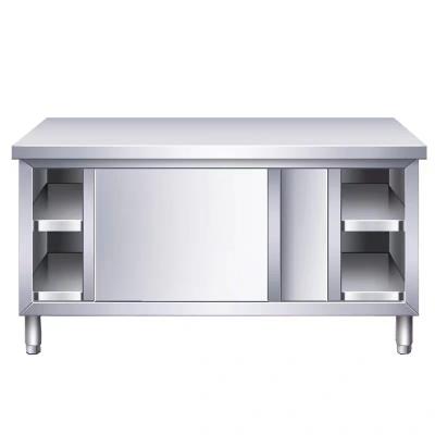 China Hot Restaruant Restaurant Equipment Supply Stainless Steel Worktable Cupboard Cabinet 300KGS Cupboard for sale