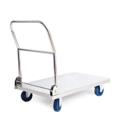 China Convenient Stainless Steel Tube Folding Transport Platform Cart for sale