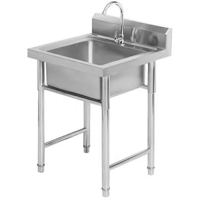 China With Faucet Stainless Steel Single Bowl Sink Commercial Kitchen Equipment Hotel Restaurant for sale