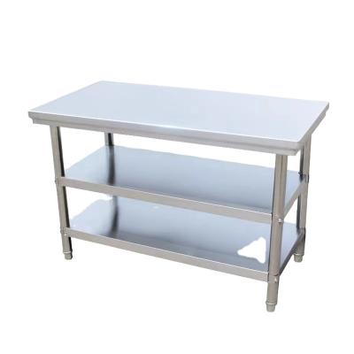 China Special kitchen stainless steel three-layer workbench for restaurant of Dahetai hotel for sale