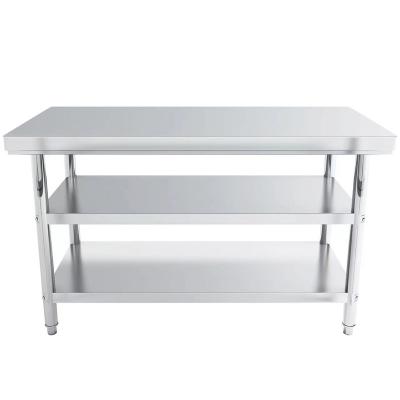 China Kitchen assemble and three-layer thickened stainless steel workbench special for hotel restaurant for sale