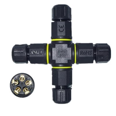 China Waterproof Power YXY IP68 Power Cable Connector And 4 Way 5 Pin Connector Box for sale