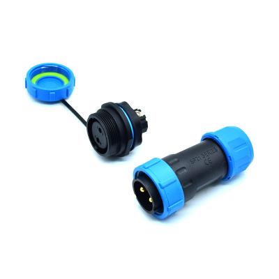 China Outdoor LED Light YXY IP 68 2 3 4 5 7 9 Pin Panel Mount Screw Crimp Cable SP21 Waterproof Connector for sale